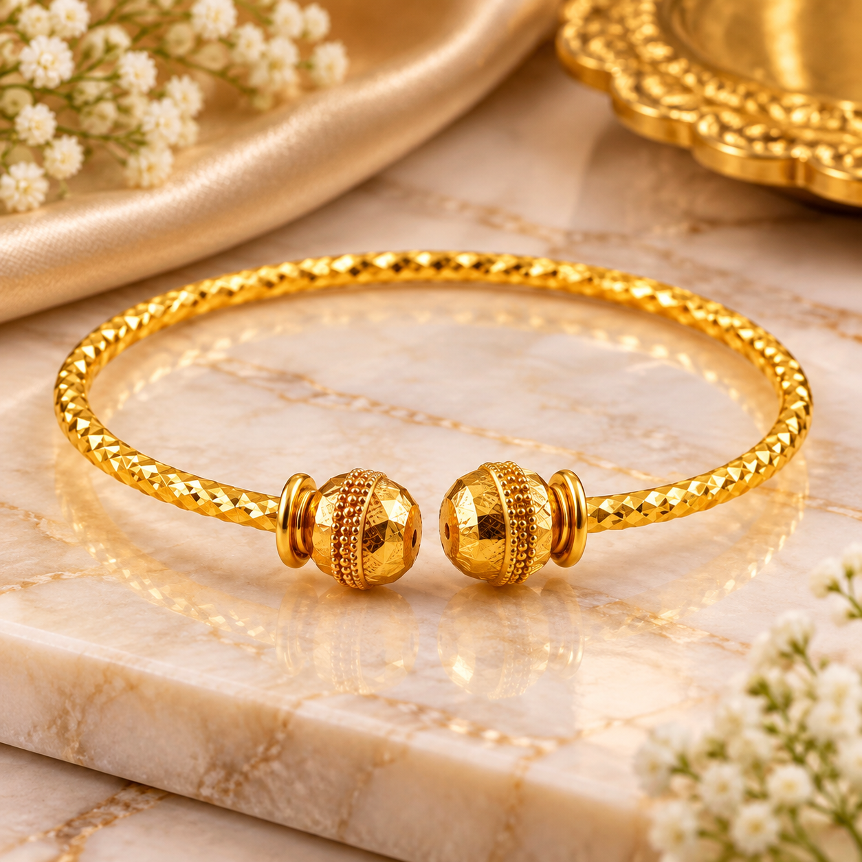 Gold finish kada bangle