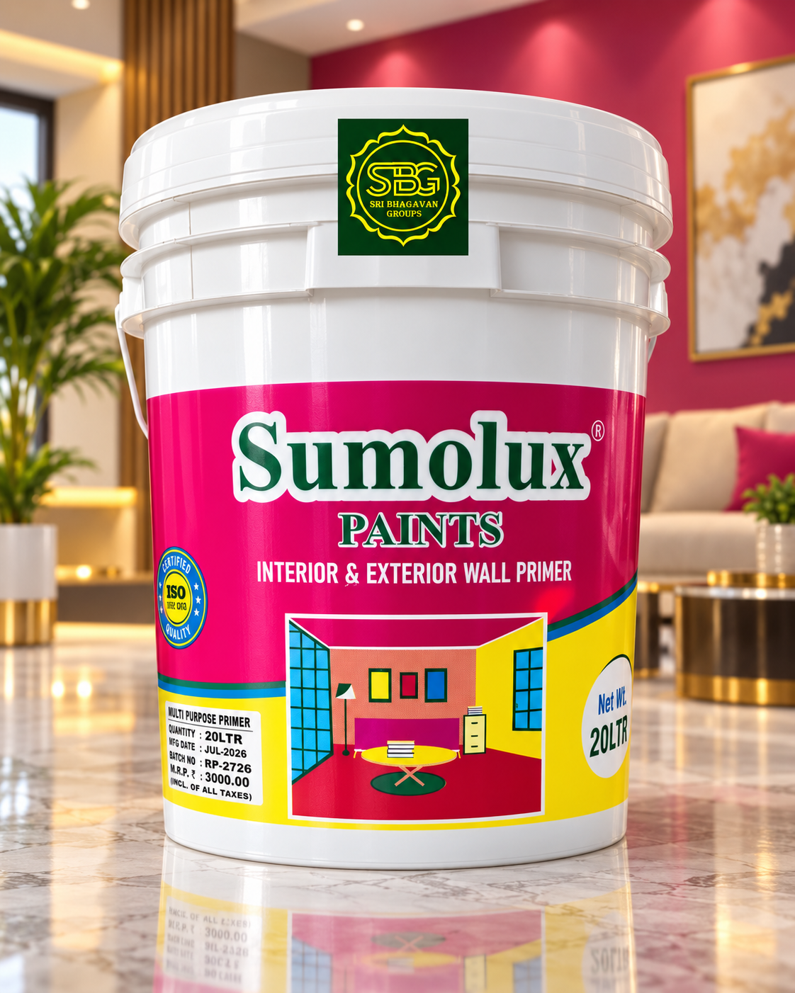 Sumolux interior and exterior wall primer 20L